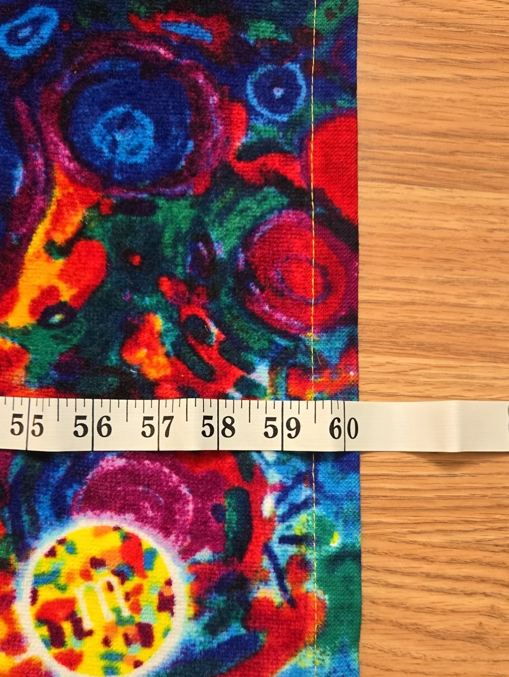 M&M's Groovy Summer Colorful Psychedelic Beach Towel - Vintage 90s.